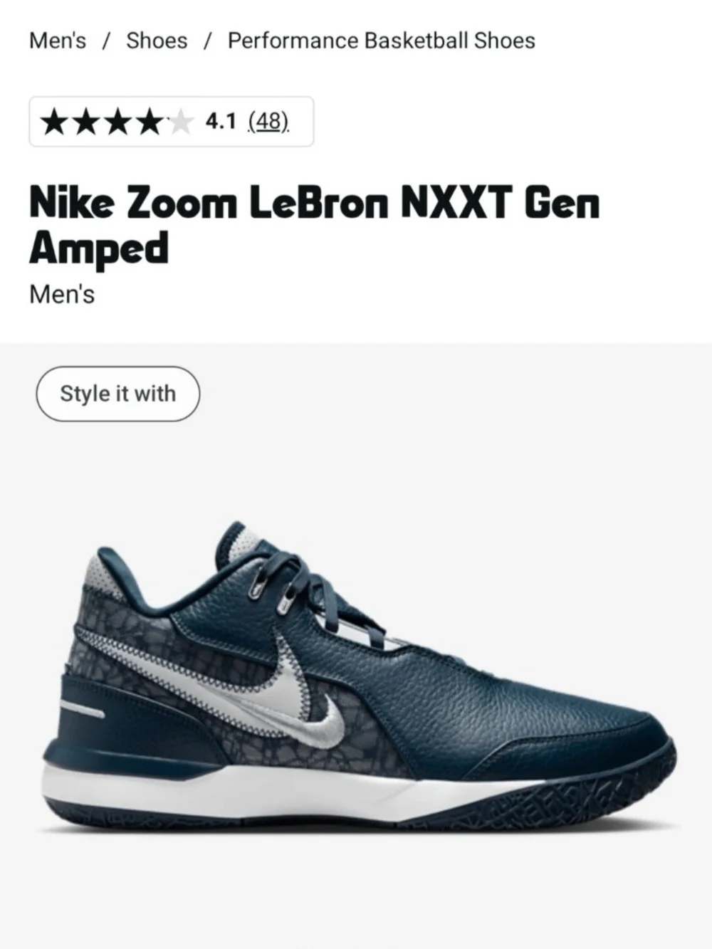 Nike Men’s Navy Blue Basketball Shoes - LeBron Edition